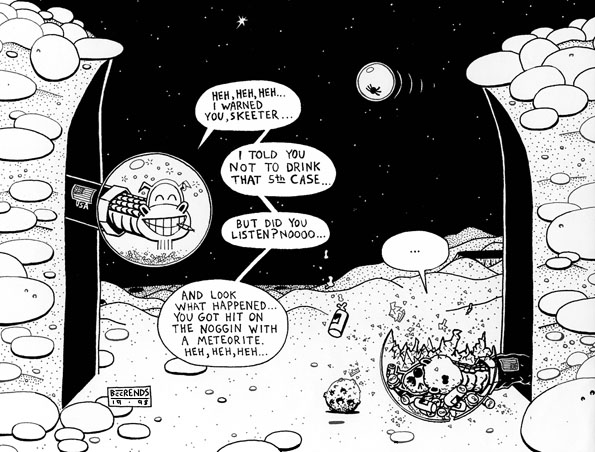 Puff and Skeeter on the moon!