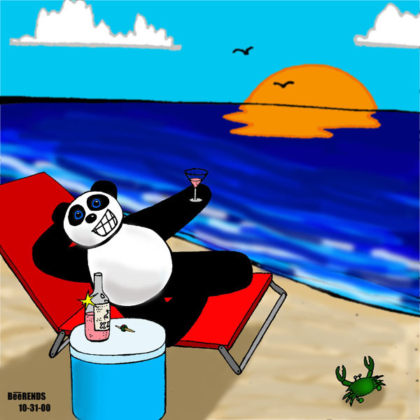 Panda on a beach?
